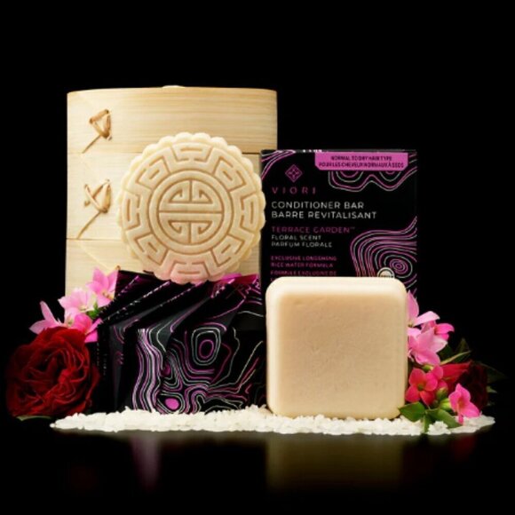NEW！Viori Shampoo Bar＋Conditioner Bar＋Bamboo Holder Set -TERRACE GARDEN™ - Picture 1 of 12